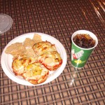 Pizza Sandwich with roasted turkey and artichoke hearts