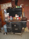 The wood burning cook stove