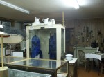Blue silk wedding gowns
