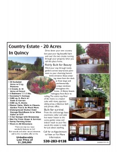 Beautiful horse property with creek, stream, Nice barn, Wooded and sunny spots both on 20 acres, 530-283-0138