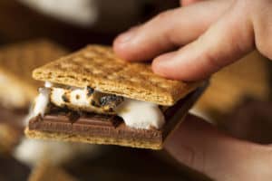 Homemade S'more With Chocolate And Marshmallow