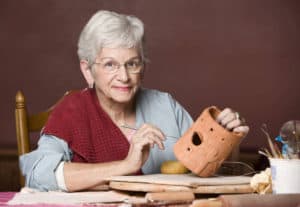 Woman Working With Clay